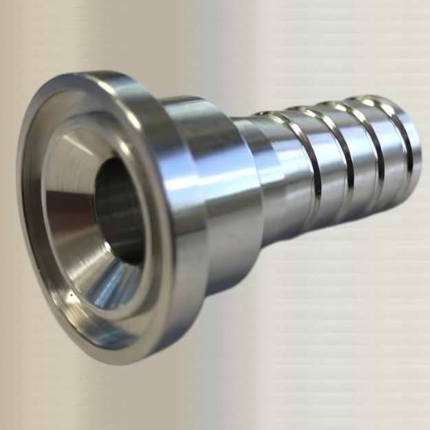 Sanitary Tube Connector for 0.500" ID Tubing - Aluminum