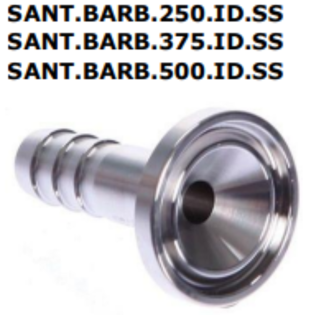 Sanitary Tube Connector for 0.250", 0.375", or 0.500" ID Tubing - 316SS