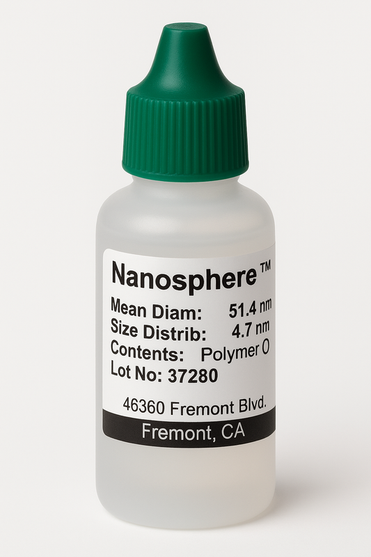 V-Vis Traceable Silica Nanoparticles - 10wt% - 20nm - 1000nm (25mL - 100mL)