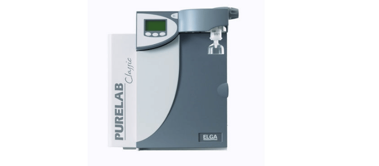 Elga PURELAB® Classic water purification system with digital display and dispensing outlet