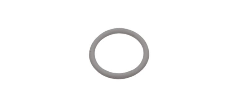 UV Chamber gray circular sealing ring isolated
