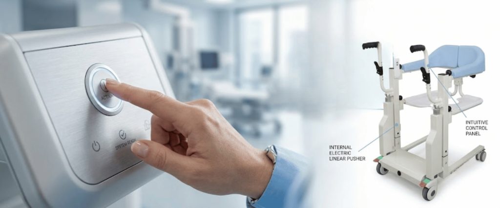 Caregiver injuries prevention with MFYW201 electric linen pusher, reducing manual effort in hospitals and care settings