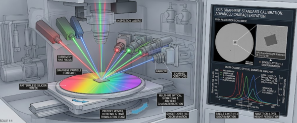 Graphene Particles precision optical inspection of a silicon wafer with multi‑laser spectroscopy and high‑resolution graphene particle mapping