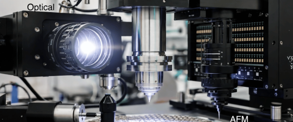 Metrology inspection system with optical, e-beam, X-ray, and AFM tools for precise sample analysis and measurement