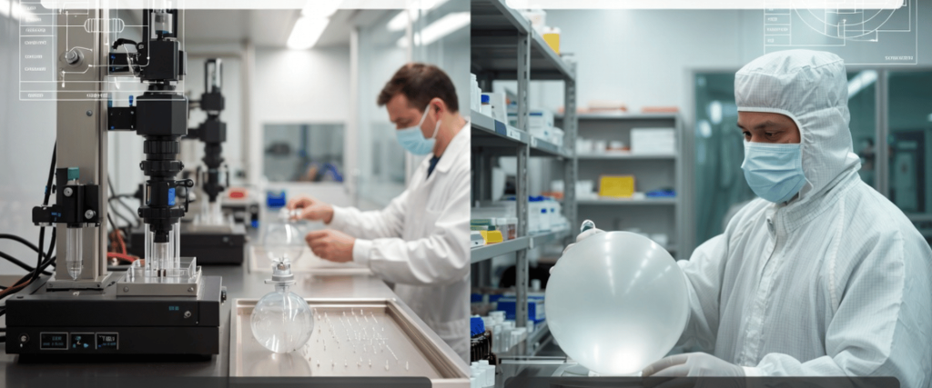 PSL Sphere Sizes for semiconductor and pharmaceutical defect detection GMP ISO compliance testing and wafer inspection